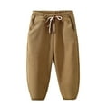 thumbnail image 5 of Hessimy Boys Cargo Joggers Pants Elastic Waist Casual Drawstring School Outdoor Twill Baggy Pants 6-12 Months 12-24 Months 2T 3T 4T 5T 6T 7T 8T 9T Children(Coffee,12-18 Months), 5 of 5