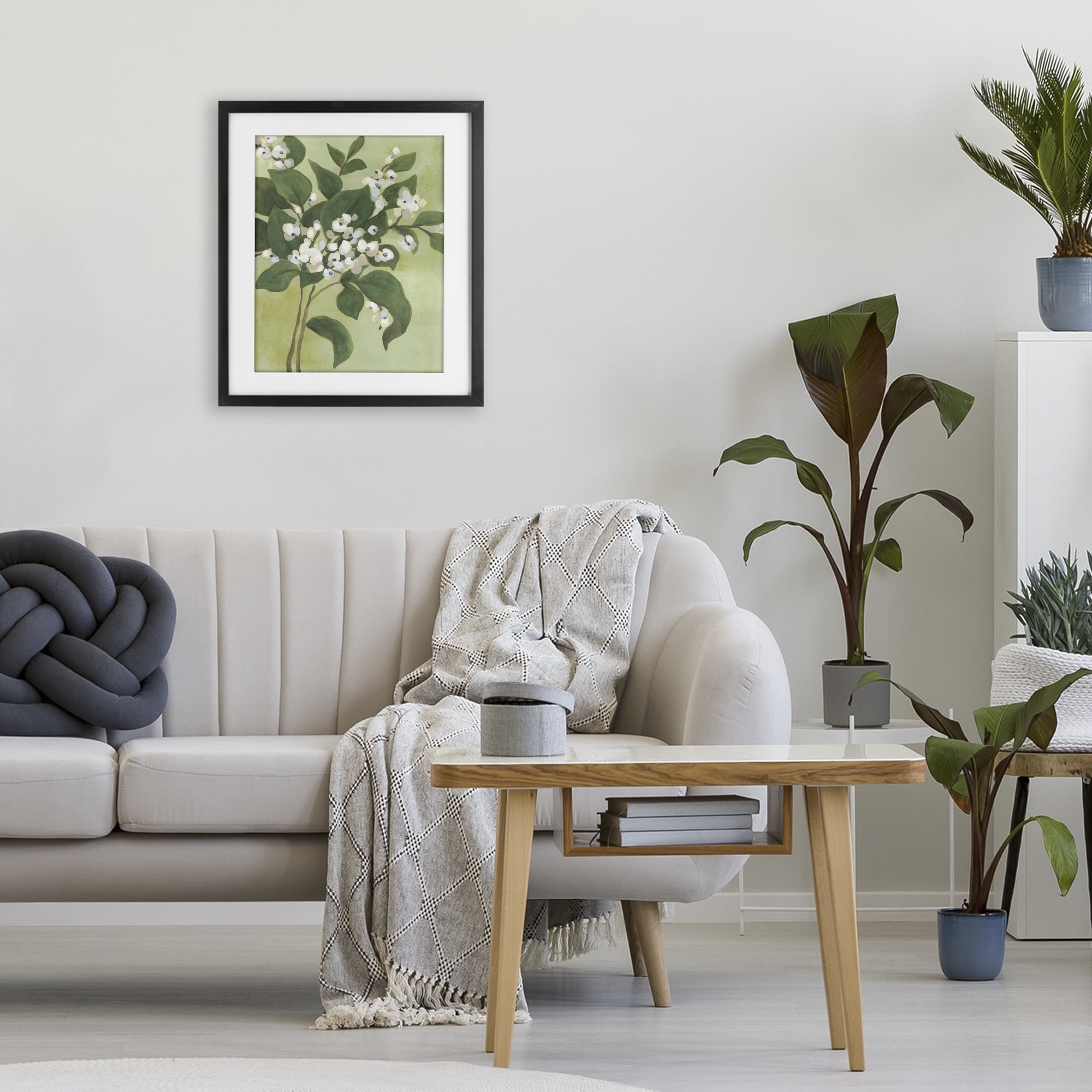 Stupell Industries Verdant Branch Blossoms Black Framed Print Under Glass, design by June Erica Vess