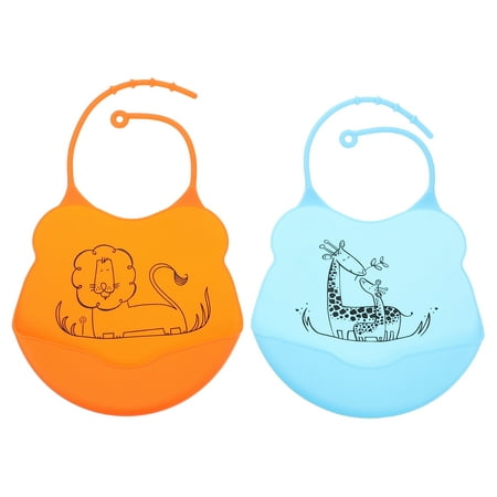 

Frcolor Bib Baby Bibs Silicone Feeding Infant Waterproof Toddler Catcher Food Burp Cloths Pocket Eating Dribble Drool Apron Kids