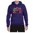 thumbnail image 2 of Cute and Colorful Pomeranian Dog Animal Lover Unisex Graphic Hoodie Sweatshirt, Purple, Medium, 2 of 3