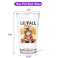 thumbnail image 5 of Hello Fall Exotic Shorthair Football Welcome Autumn with Leaves Pumpkins 16oz Pint Beer Glass Mug Cat Lover Kitten Owner Gifts Beer Glasses Cup - 00012, 5 of 5