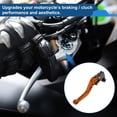 thumbnail image 3 of Unique Bargains Short Brake Clutch Levers for Kawasaki Ninja 300/Z300 2013-2017 Adjustable Motorcycle Handlebar Brake Lever Aluminum Alloy Orange 1 Pair, 3 of 7