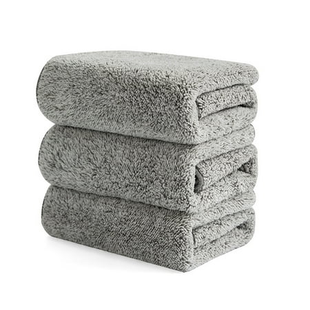 

BYDOT 3Pcs Bamboo Charcoal Dishcloth Microfiber Kitchen Towel Thickened Absorbent Non-stick Oil Rags Home Use