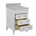 thumbnail image 6 of Eleanor 24" Bathroom Vanity with White Cabinet and Carrara Marble Top, 6 of 6