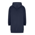 thumbnail image 6 of Long Hoodies for Women Fashion 2026 Full Zip Up Oversized Fleece Lightweight Casual Fall Jacket Coat with Pocket, 6 of 8