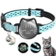 thumbnail image 1 of Collar de gato impermeable, collar de para gato con patrón de pescado luminoso y reflectante, collar ligero para etiqueta, rastreador GPS oculto para gatos, gatitos, cachorros (9-13 pulgadas), 1 of 8