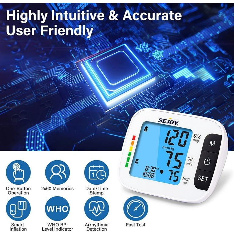Blood Pressure Monitor Upper Arm Automatic Digital Bp Monitor with
