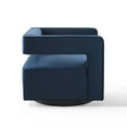 thumbnail image 3 of Modway Booth Performance Velvet  Performance Velvet Swivel Armchair in Midnight Blue, 3 of 9