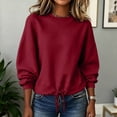 thumbnail image 6 of Hurxie Oversized Sweatshirt for Women Spring Long Sleeve Crewneck Fleece Loose Casual Pullover Tops Fashion Clothing, 6 of 7