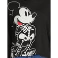 thumbnail image 4 of Mickey Mouse Women's Glow in the Dark Halloween Graphic Hoodie with Long Sleeves, Sizes XS-XXXL, 4 of 5