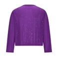 thumbnail image 5 of OGLCCG Glitter Cropped Cardigan for Girls Long Sleeve Open Front Party Shiny Bolero Shrug Trendy Solid Color Sparkly Jacket Coat 4-14 Years, 5 of 7