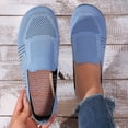 thumbnail image 5 of Plus Size Wide Width Shallow Cut Women's All Occasion Casual Shoes Comfortable Daily Wear Spring Summer Blue 7, 5 of 9