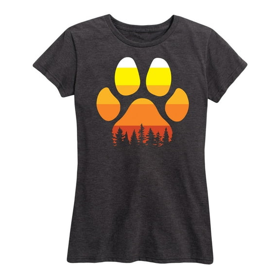 Instant Message - Sunset Pawprint - Women's Short Sleeve Graphic T-Shirt