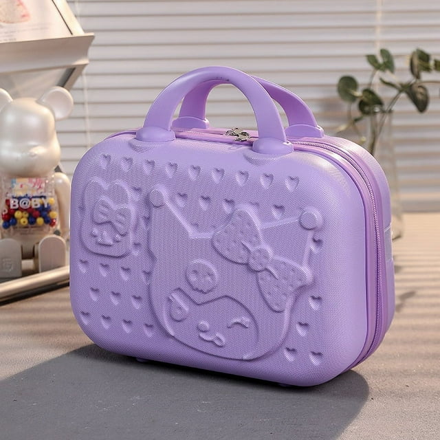 Cartoon Sanrios Cosmetic Case Kawaii Girl Portable Water Proof Convenient Wear-Resistant Zipper 3D Abs Texture Cosmetic Bag
