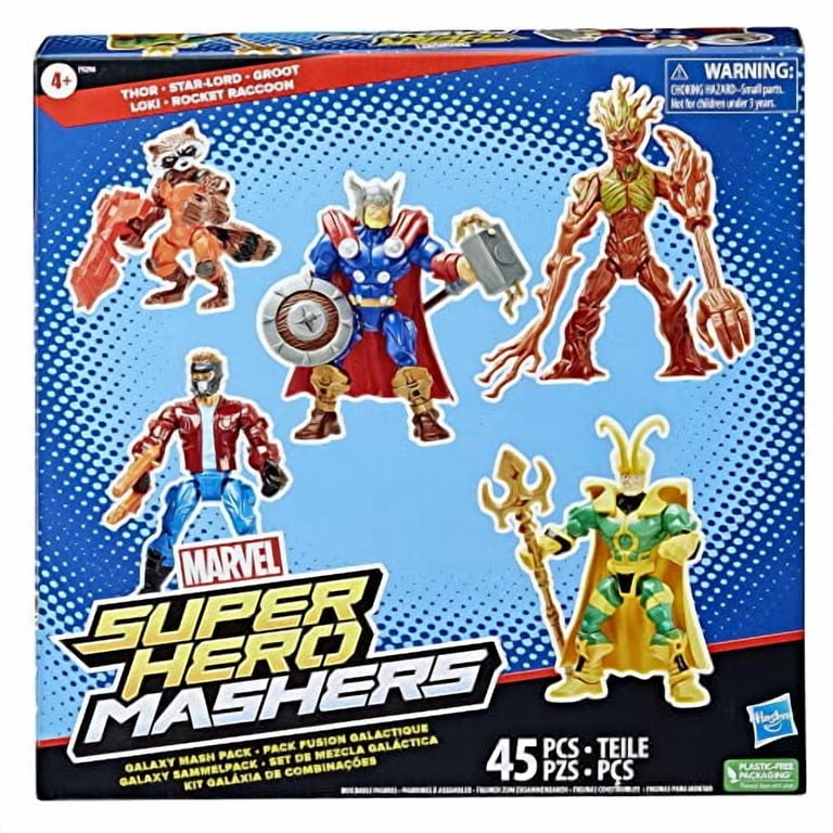 Hasbro Marvel Super Hero Mashers Thor & Guardians 6-inch Figures