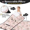 thumbnail image 3 of Princess and Swan Pink Pattern Teens Toddler Nap Mat with Pillow, Sleeping Mat Bag for Preschool Daycare 60"x20", 3 of 6