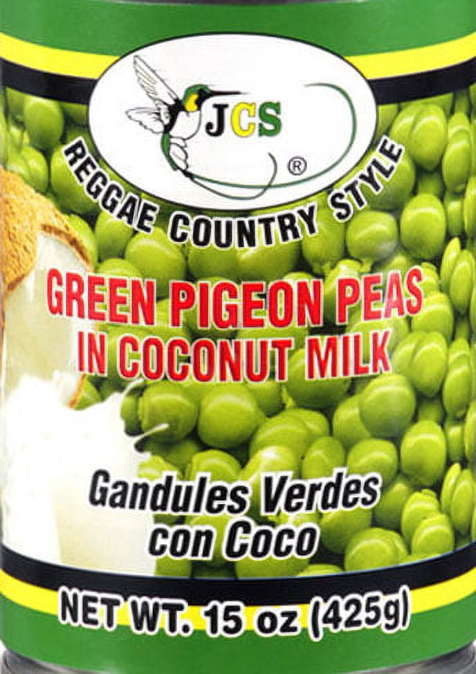 Kingston-Miami Trading Co. Jamaican Country Style Green Pigeon Peas with Coconut Milk, 15 oz