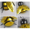 Metal Wall Bumble Bee 4 Pack 3D Sculpture Wall Art Bee Ornament
