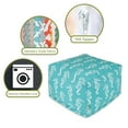 thumbnail image 6 of Majestic Home Goods Sea Horse Indoor / Outdoor Fabric Ottoman, 6 of 6