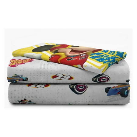 Mickey Mouse Clubhouse Roadster Racer 3 Piece Twin Sheet Set