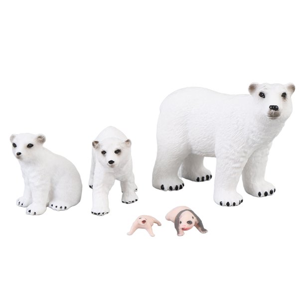 Juguete Modelo De Oso , Figura Decorativa De Oso , Juguete De Ciclo De Crecimiento Cognitivo, Juguete Educativo De 5 Piezas Para Niños