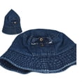 thumbnail image 4 of Topi nelayan saku topi Bucket Denim antik pria wanita dicuci katun topi Panama mode topi Bob Hip Hop petten sombrero pescador Trendy Beach Sun Hat for Women Men Summer Sun Protection Fisherman Hat, 4 of 6
