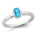 thumbnail image 1 of Blue Topaz Ring 2/5 Carat (ctw) in Sterling Silver, 1 of 4