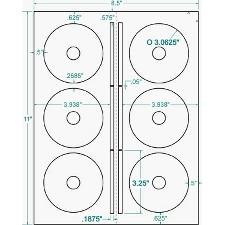 checkoutstore compulabel 312827 3 mini cd dvd labels 600 white sheets 3600 cd