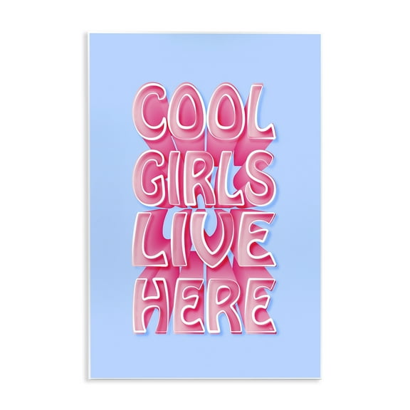 Stupell Industries Cool Girls Live Here Typography Painting Unframed Art Print Wall Art, 10 x 15