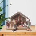 thumbnail image 3 of Estatua de la escena de ,Natividad escena estatua Jesús nacimiento pentagrama,Figura Sagrada Familia en Resina,Angel Navidad Coleccionables Decoraciones,Colección de Macarena Estatua de la escena de la natividad, 3 of 7