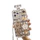 thumbnail image 1 of Botella de perfume de lujo Estuche para teléfono móvil con diamantes de imitación Adecuado para Iphone 13 Pro Max Estuche con borde suave todo incluido Estuche protector para teléfono móvil (blanco) Feliz Sencillez, 1 of 2