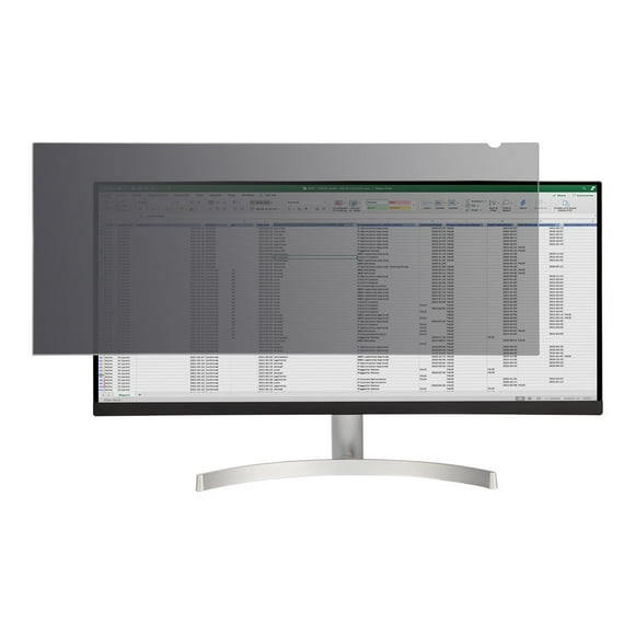 StarTech.com Monitor Privacy Screen for 34 inch Ultrawide Display, 21:9 Widescreen Computer Screen Security Filter, Blue Light Reducing (PRIVSCNMON34W) - Display privacy filter - 34" wide - transparent
