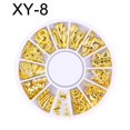 thumbnail image 1 of 3D Metallic Metal Rivet Heart Moon Star Nail Tips Decorations Manicure Tools, 1 of 9
