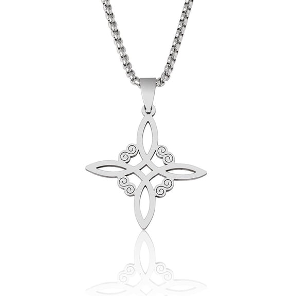 YongCo Witchs Knot Pendant Necklace Clavicle Chain Witchcraft Lucky Women Jewelry Gift