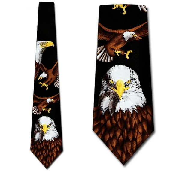 Eagle in Flight (Black) Necktie Mens Tie
