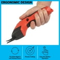 thumbnail image 3 of Stalwart Cordless Electric Scissors with 3.6V Rechargeable Battery - Cardboard Cutter Tool, 2 Blades and Standard Power Cord, Red, 3 of 8