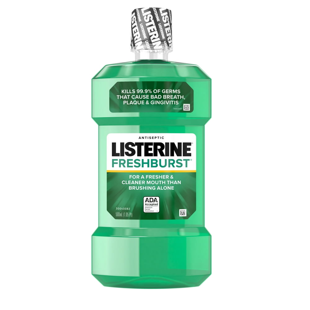 Listerine Freshburst Antiseptic Mouthwash for Bad Breath, 500 mL