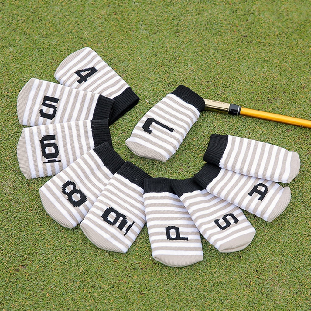 ANXPTIME 10Pcs Golfing Club Putter Headcover Knitted Mallet Putter Cover for Enthusiasts