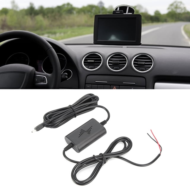 FAGINEY Car Parking Monitoring Line, Parking Monitoring Step-Down Line 12V/24V To 5V 2.5A Straight Micro USB Low Voltage Driving Recorder Cable