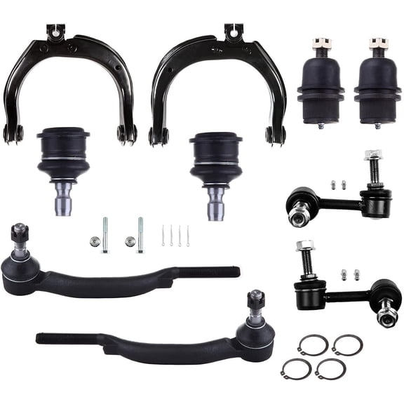 CCIYU Front Upper Control Arm Outer Tie Rod Sway Bar Link Ball Joint Fit 2002-2003 For Chevy Trailblazer /Trailblazer EXT For GMC Envoy /Envoy XL For Isuzu Ascender For Oldsmobile Bravada 10pcs