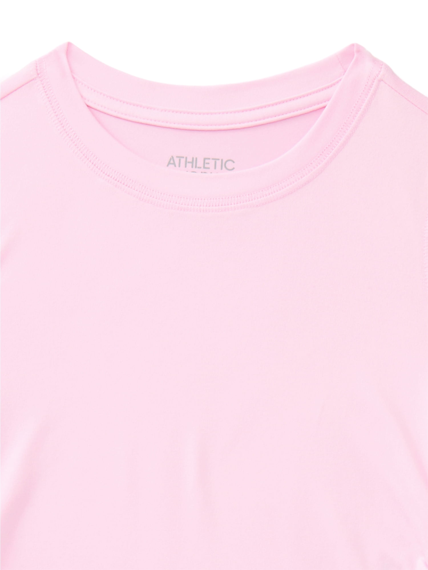 Athletic Works Girls Active Fashion Tee with Short Sleeves, Sizes 4-18 & Plus