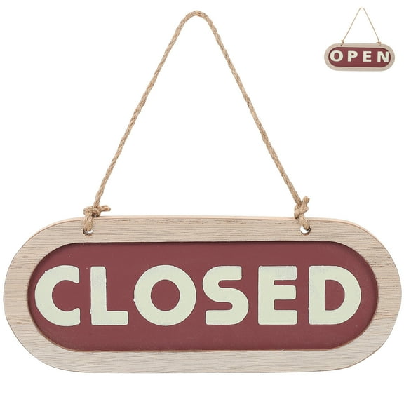Wood Open Closed Hanging Sign Store Rustic Home Decorations