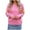 Pink, variant on Bixock Women Fall and Winter Top,Women Sweater,Women's Fashion Round Neck Long Sleeved Floral Print Loose Pullover Knitted Sweater