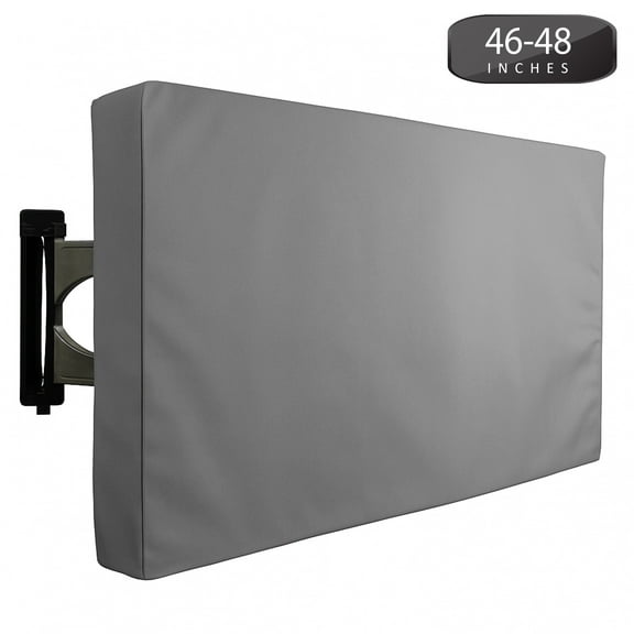 Outdoor TV Cover 46" to 48" inches Universal Weatherproof Protector - Grey