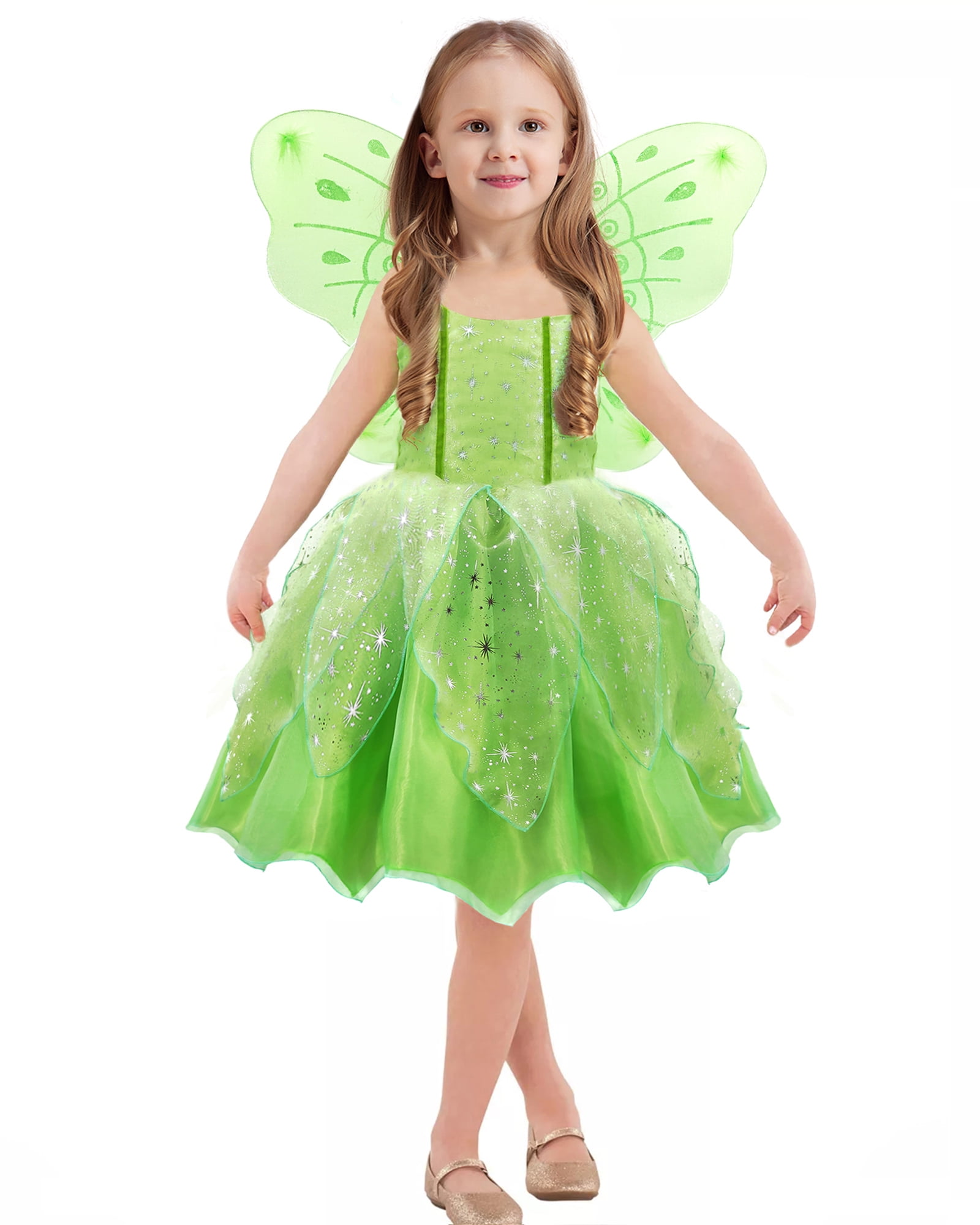 Tinkerbell Dress Princess Costume for Girls Birthday Role Play Dress Up