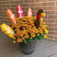 thumbnail image 6 of YIEMEEN Thanksgiving Turkey Flower Decor Home Garden Flower Planter Insert Arrangements Turkey Decoration, 6 of 11