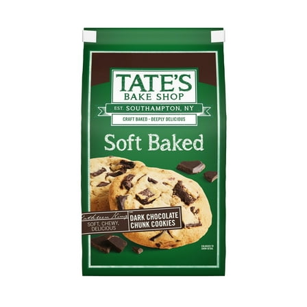 Tate's Bake Shop Soft Baked Cookies, Dark Chocolate Chunk, 8 oz