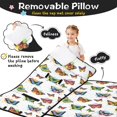 thumbnail image 3 of Colorful Butterfly Pattern Teens Toddler Nap Mat with Pillow, Sleeping Mat Bag for Preschool Daycare 59"x22", 3 of 5