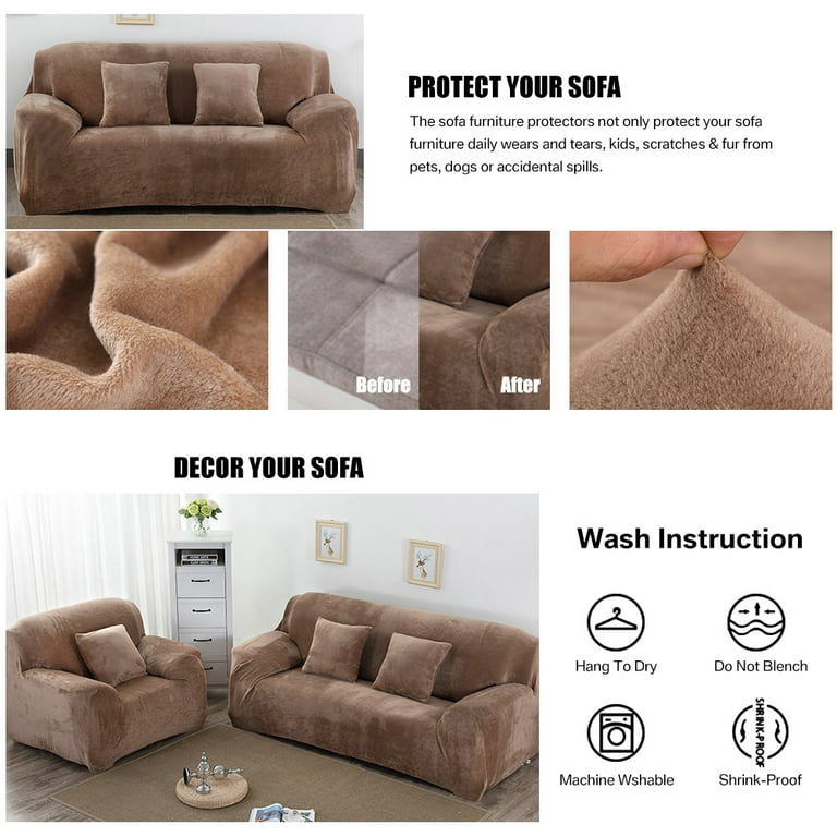 Easy-Going Recliner Sofa Cover, Reversible Couch Cover for 3 Seat