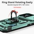 thumbnail image 2 of for iPhone 16 Case Heavy Duty Military Grade Protection,Camera Lens Slide Protection & 360°Rotate Magnetic Car Mount Holder Kickstand Rugged Shockproof Drop Hard Shell,Darkgreen, 2 of 8